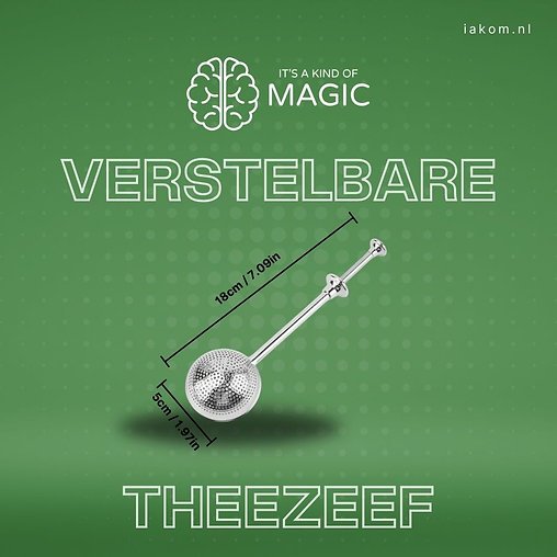 Verstelbare Roestvrijstalen Theezeef - Afbeelding 3