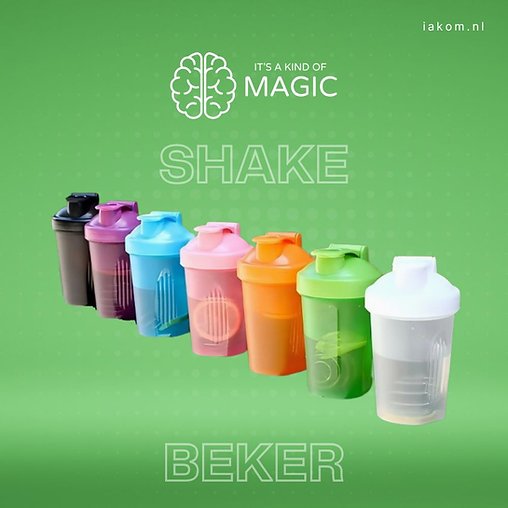 Shakebeker 500ml met Roestvrijstalen Gardebal - Afbeelding 2