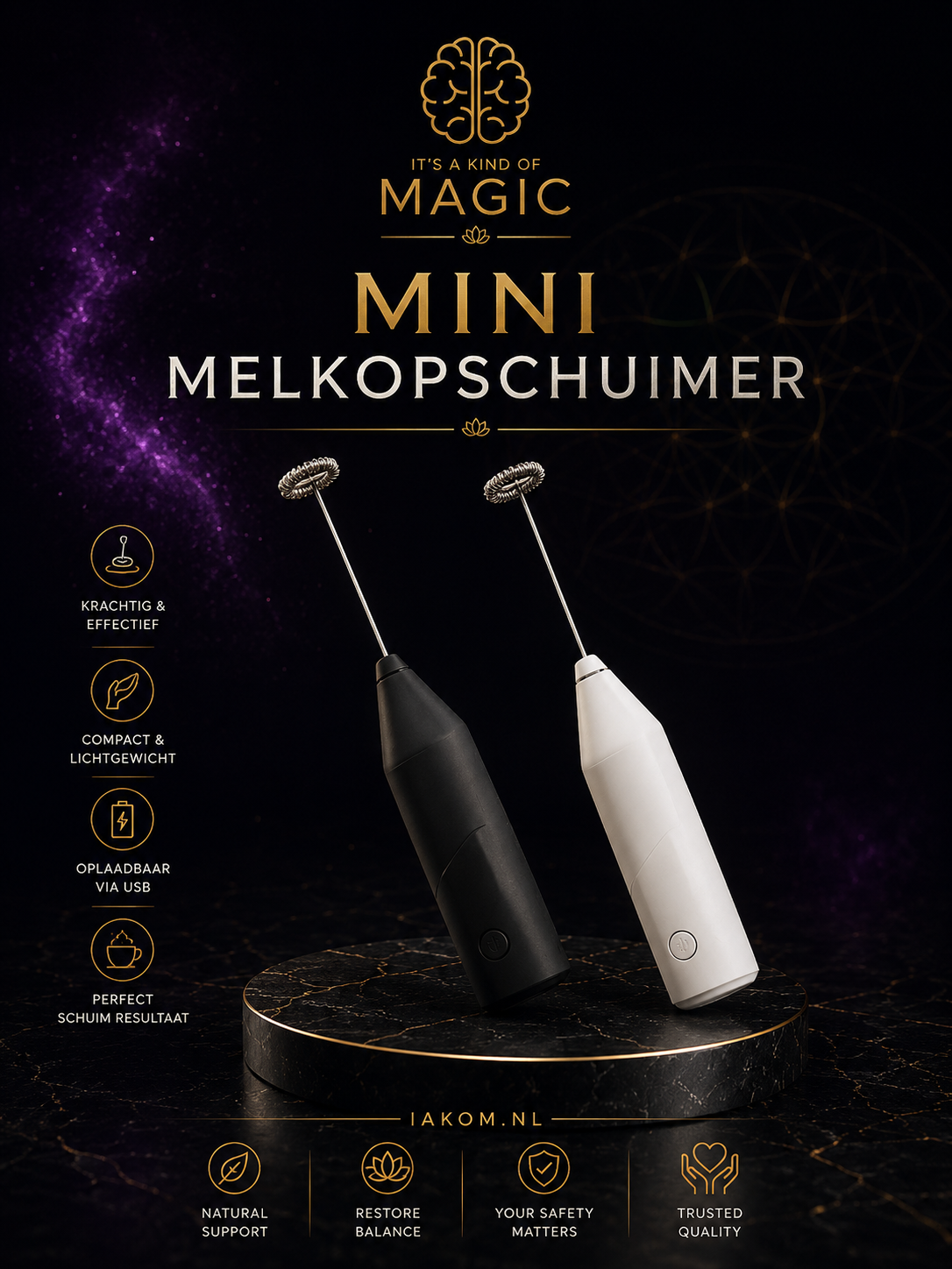 Magic Frother Wand – Draadloze Melkopschuimer voor Blends