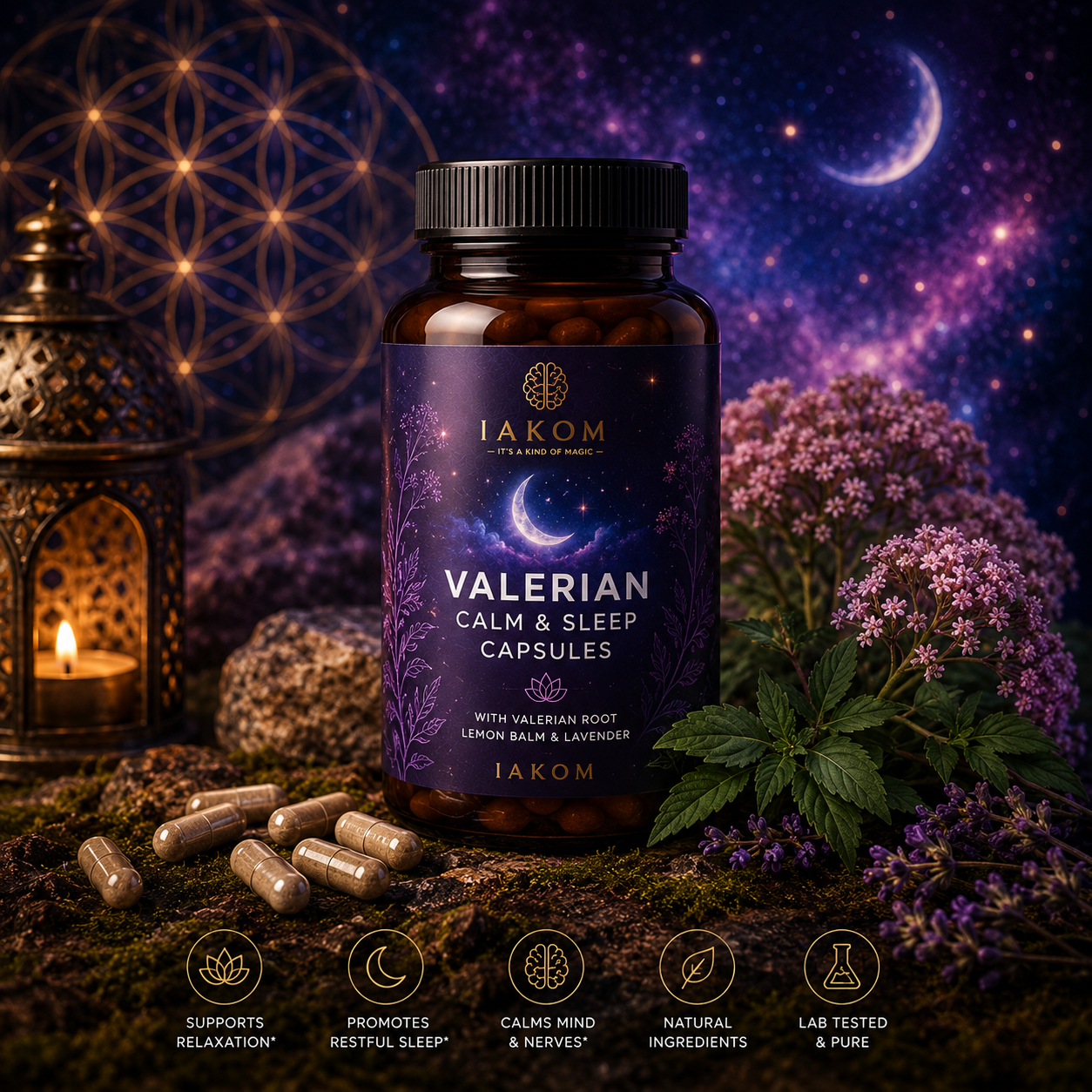 🌿 Valerian Calm & Sleep Capsules