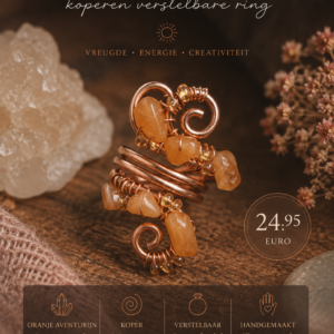 Koperen Ring met Oranje Avenurijn