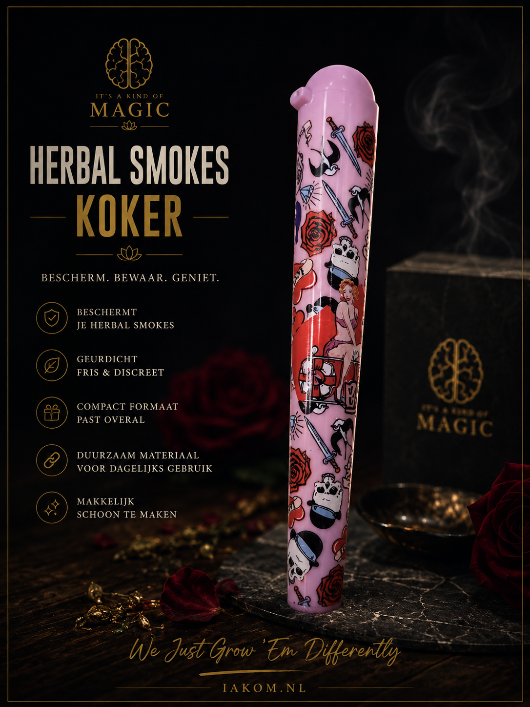 Herbal Smoke - Koker Roze